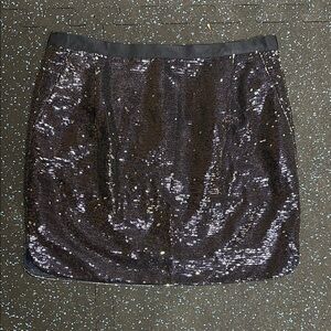 Sequin Mini Skirt - Black